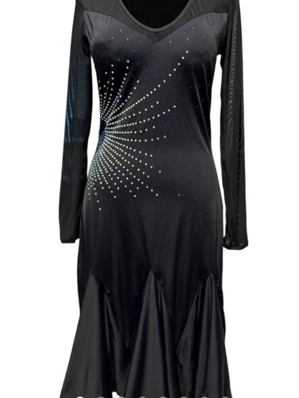DANCE AND SWAY Black Embellished Dance Dress